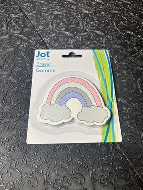 New Jot Rainbow Cloud Eraser - Pink, Lavender, Gray